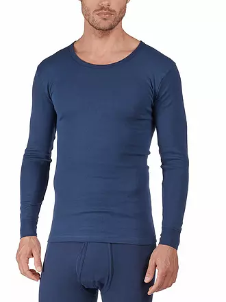 HUBER | Langarmshirt "Cormort" (Weiß) | blau
